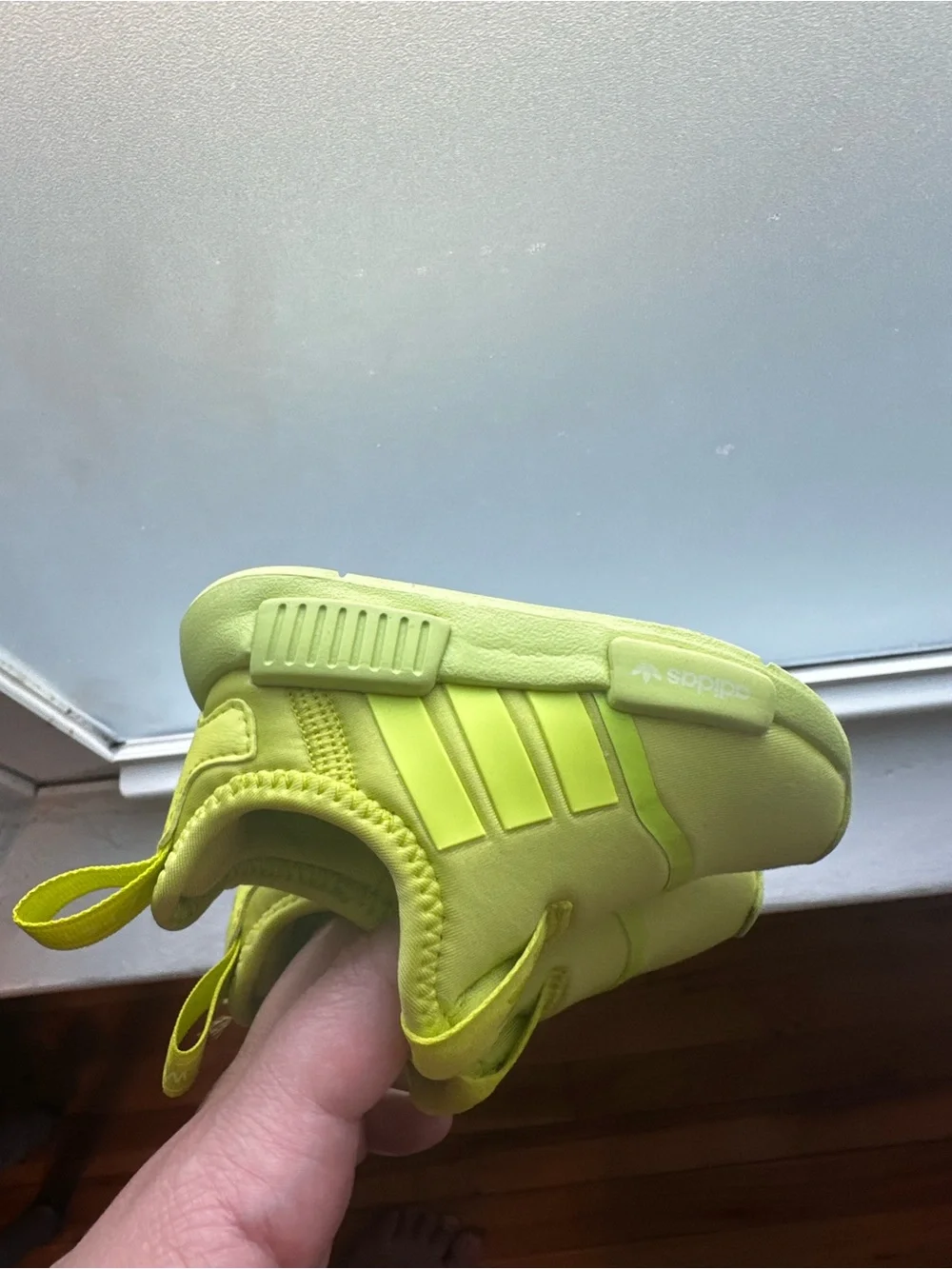 adidas Kids Slip-On Sneakers in Neon Lime